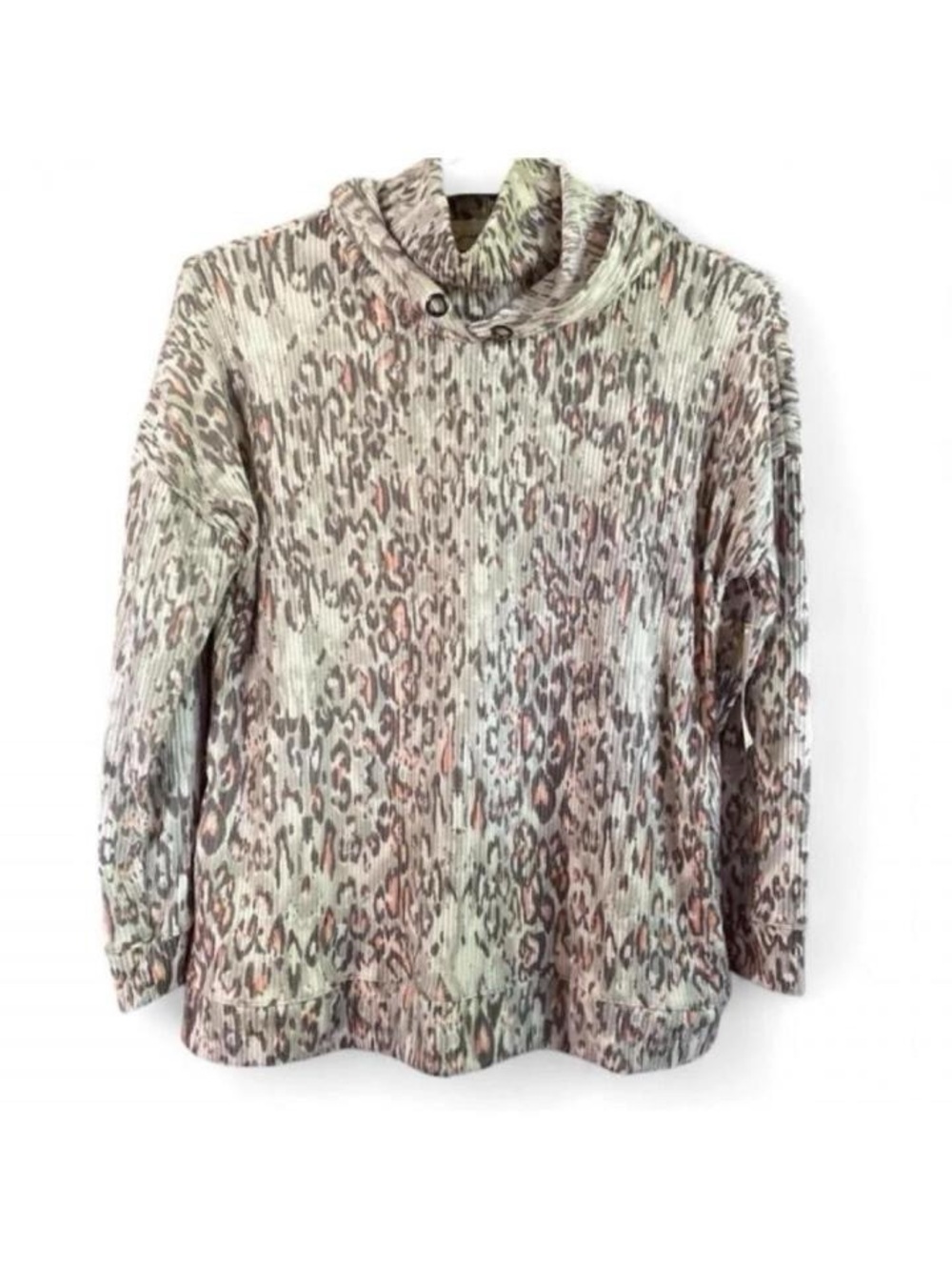 French Laundry Multicolor Animal Print Pullover Sweatshirt